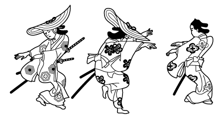 踊りを楽しんでいる絵